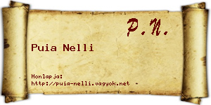 Puia Nelli névjegykártya